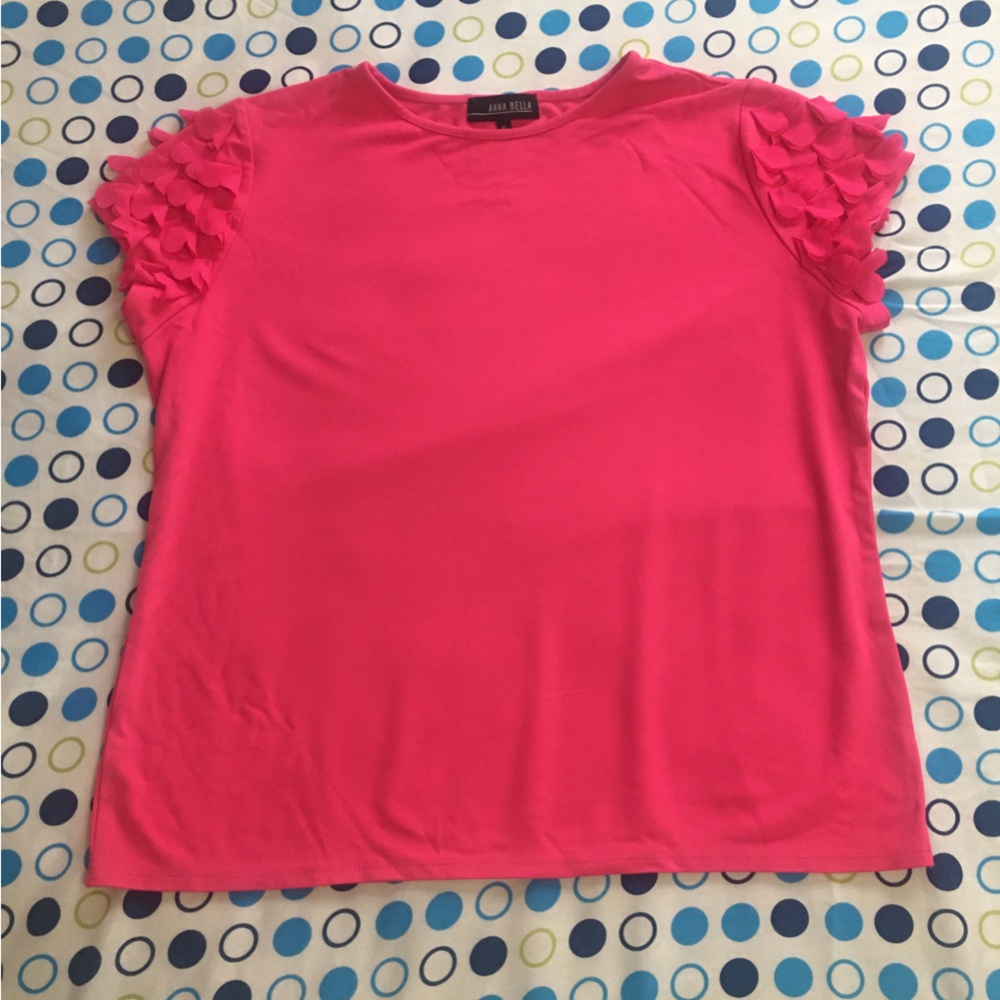 💗Charming Pink Ruffled Sleeve Top💗
